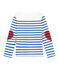 Camiseta marinera infantil creativa para niña blanco MARSHMALLOW/azul PERSE