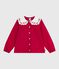 Blusa infantil estampada de manga larga de popelina de algodón rojo TERKUIT