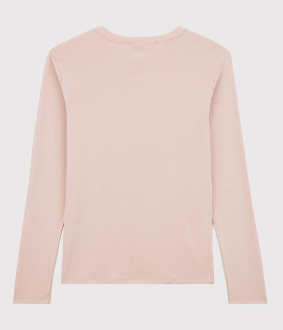 Camiseta de cuello redondo emblemática de algodón de mujer rosa GLOVE