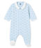 Pijama para bebé en túbico estampado azul FRAICHEUR/blanco MULTICO