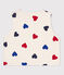 Chaleco reversible de algodón con corazón de bebé blanco AVALANCHE/ MULTICO