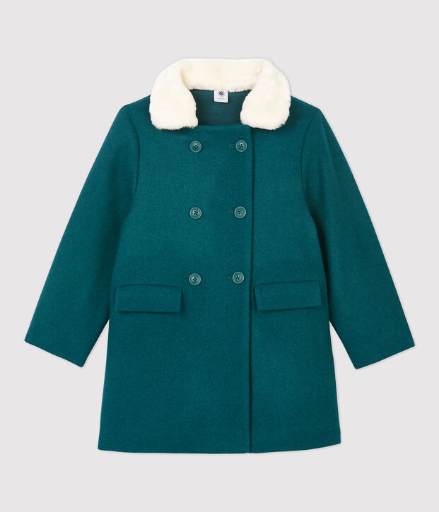 Abrigo de pa&ntilde;o de ni&ntilde;a verde