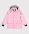 Chubasquero ic&oacute;nico liso infantil rosa