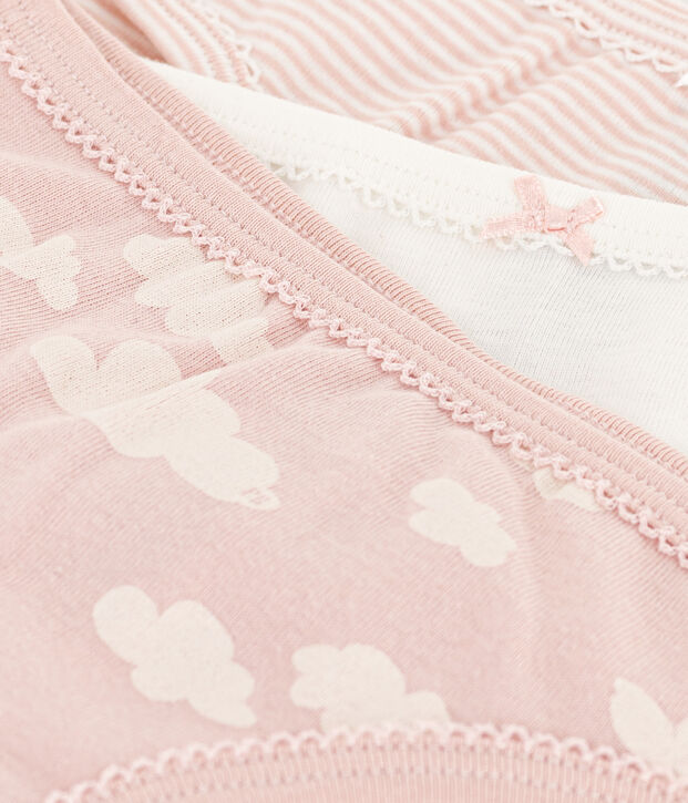 Juego de 3 braguitas de algod&oacute;n con nubes para ni&ntilde;a multicolor