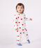 Pelele sin pies de algodón con corazón de bebé blanco MARSHMALLOW/rojo TERKUIT