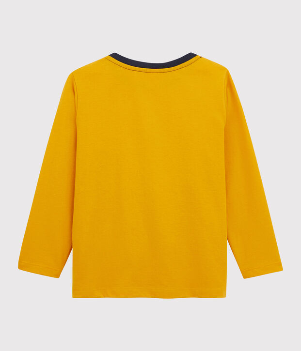 Camiseta serigrafiada para ni&ntilde;o amarillo