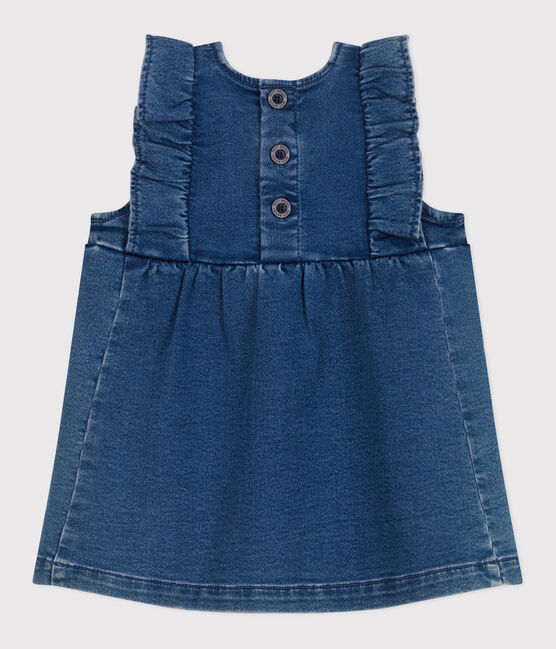 Vestido vaquero sin mangas para bebé azul BLEU DELAVE