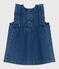 Vestido vaquero sin mangas para bebé azul BLEU DELAVE