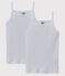 Lote de 2 camisetas de tirantes caladas de niña variante 1