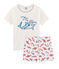 Pijama corto de punto para niño blanco MARSHMALLOW/blanco MULTICO
