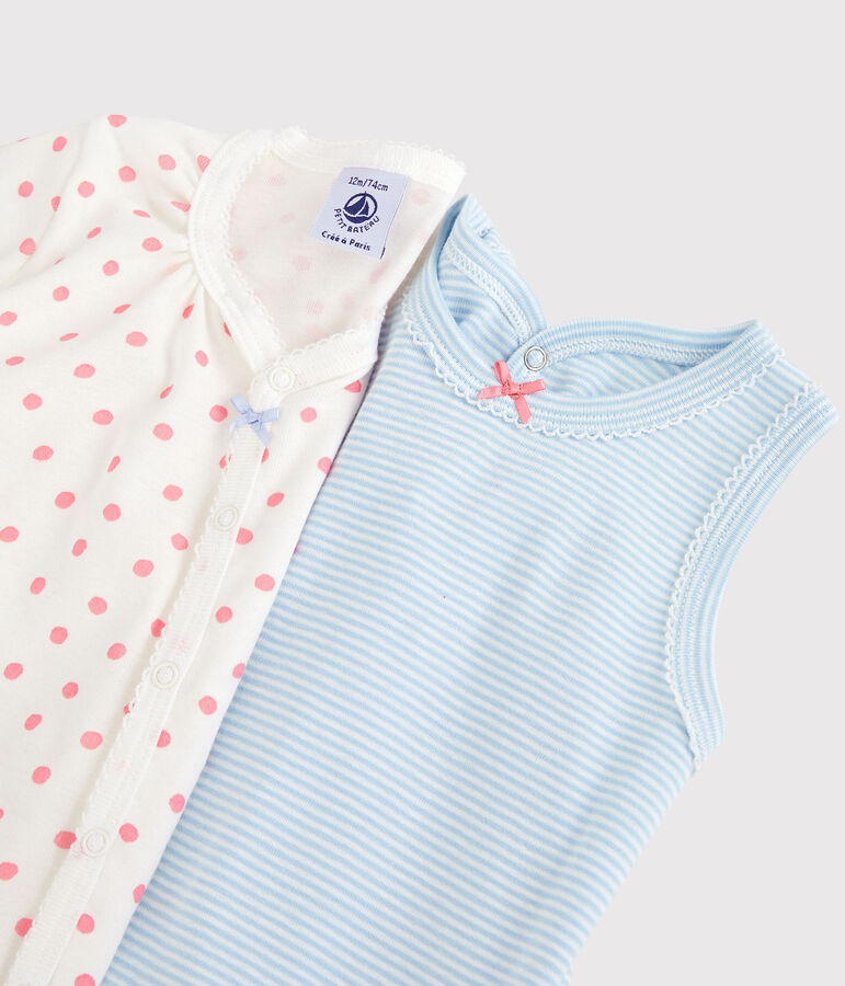 Lote de 2 monos cortos de algod&oacute;n variante 1