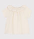 Blusa de gasa de algodón para niña