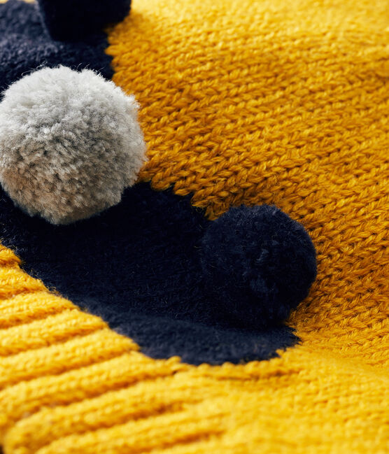 Gorro para bebé niño con forro polar amarillo BOUDOR