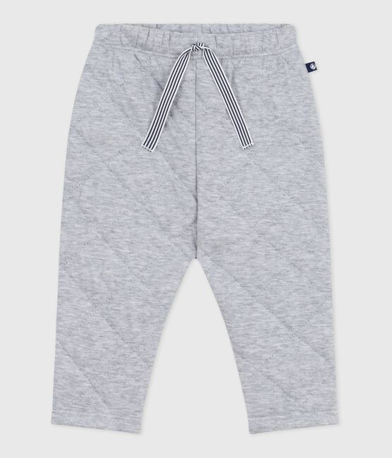 Pantalón grueso liso de algodón para bebé gris FUMEE CHINE