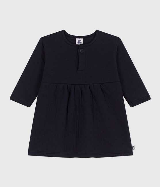 Vestido de manga larga de túbico acolchado para bebé azul SMOKING