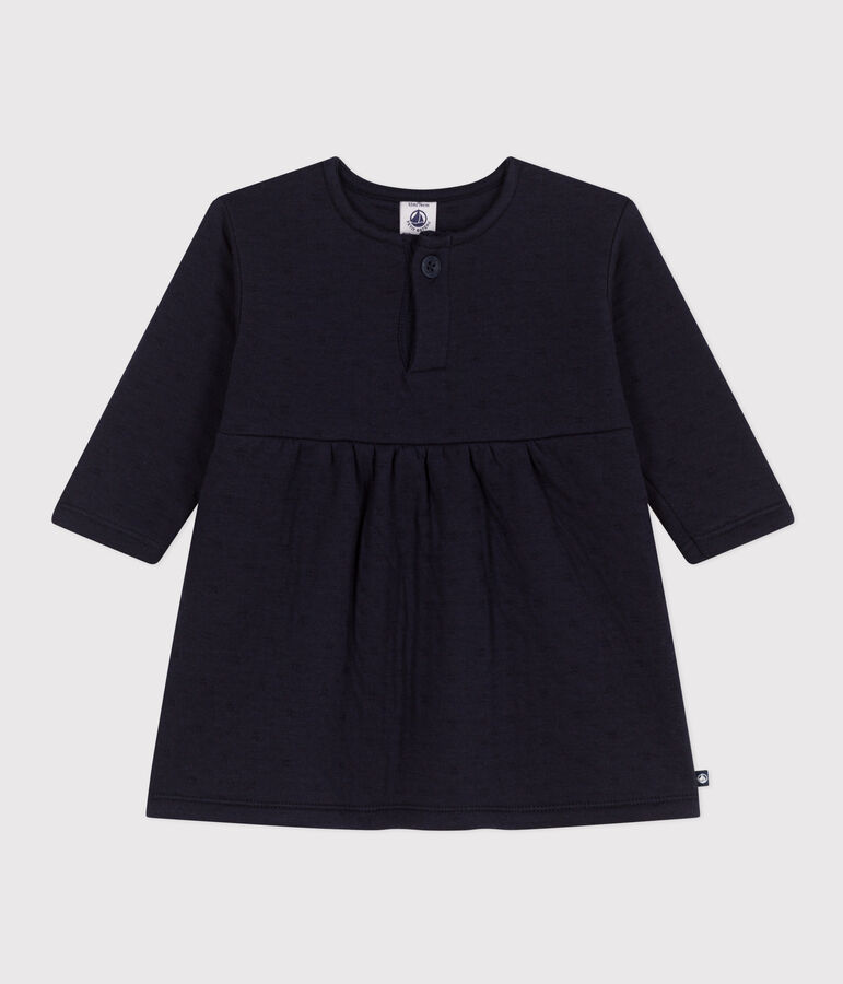 Vestido de manga larga de t&uacute;bico acolchado para beb&eacute; azul