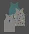 Juego de 3 camisetas de tirantes de algodón para niño variante 1