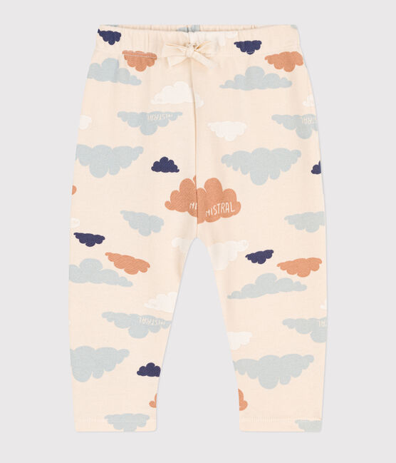 Pantalón estampado de muletón para bebé blanco AVALANCHE/ MULTICO