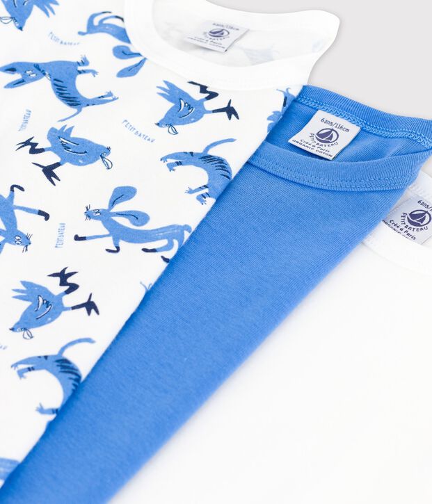 Juego de 3 camisetas de manga corta con animales de algod&oacute;n de ni&ntilde;o multicolor
