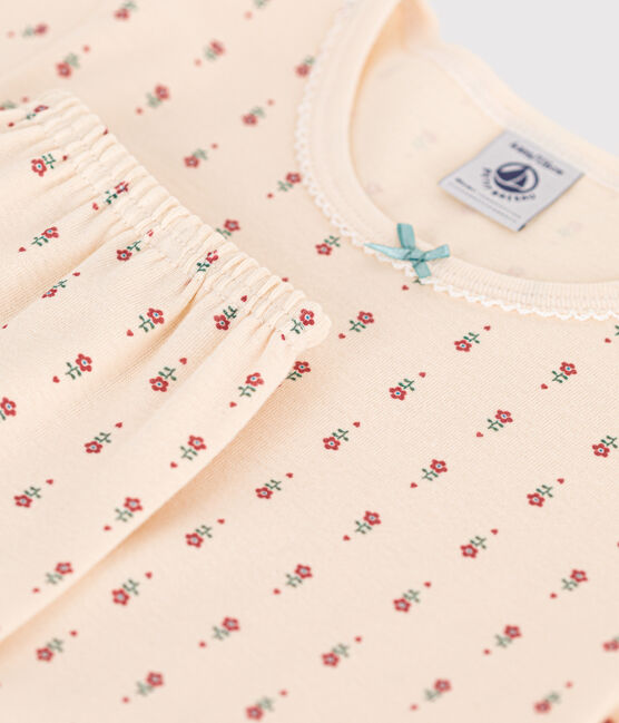 Pijama pirata infantil de algodón con estampado de flor blanco AVALANCHE/ MULTICO