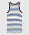 Camiseta de tirantes emblemática de algodón de mujer blanco MARSHMALLOW/azul SURF