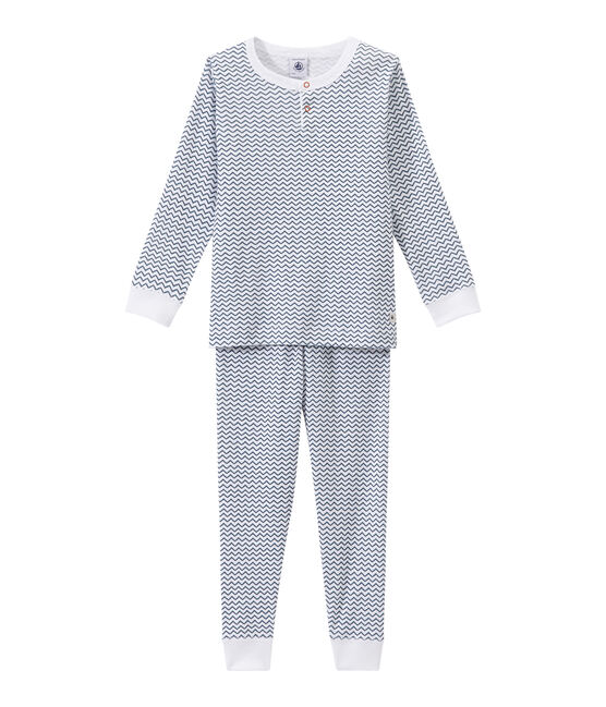 Pijama con gráfico estampado para niño blanco ECUME/azul ASTRO