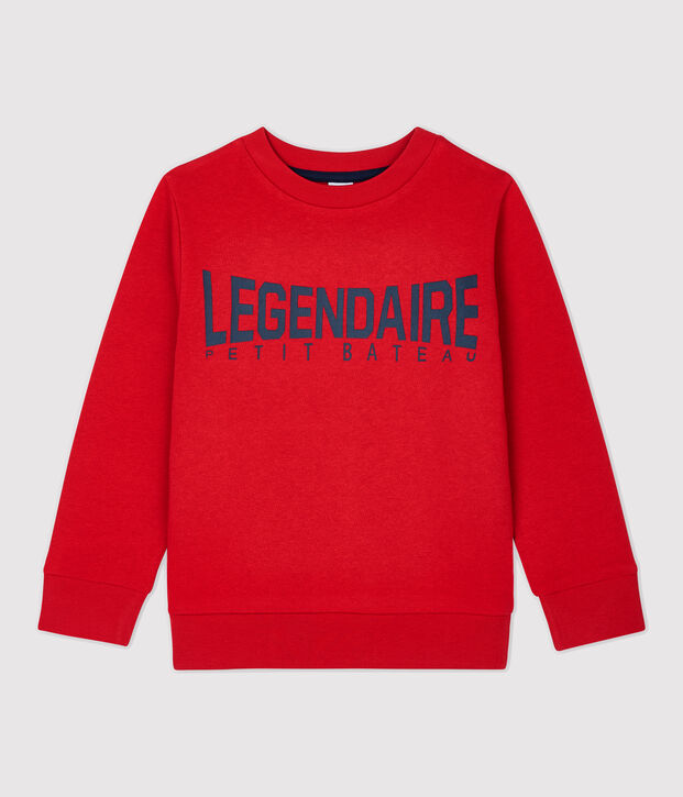 Sudadera de mulet&oacute;n de ni&ntilde;o rojo