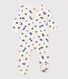 Pijama de algodón con corazón azul para bebé