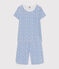 Pijama pirata infantil de algodón con estampado de flor azul MARSHMALLOW/ INCOGNITO