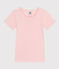 Camiseta de manga corta de algodón para niña rosa MINOIS