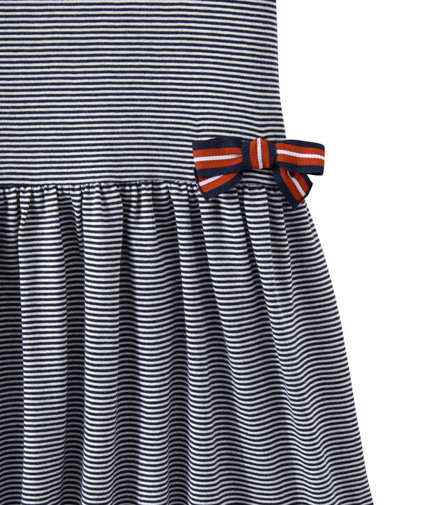 Vestido milrayas para ni&ntilde;a azul/blanco