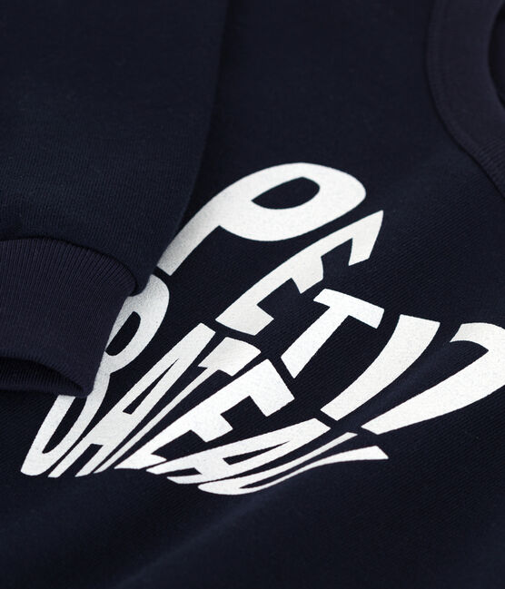 Sudadera de felpa para niña azul SMOKING