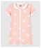 Mono corto rosa de corazones de bebé niña de algodón ecológico rosa MINOIS/blanco MARSHMALLOW