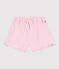 Shorts infantiles de algod&oacute;n liso rosa