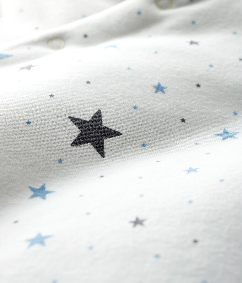 Mono largo de punto para beb&eacute; blanco MARSHMALLOW/gris TEMPETE