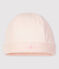 Gorro de bebé de terciopelo de algodón orgánico rosa FLEUR