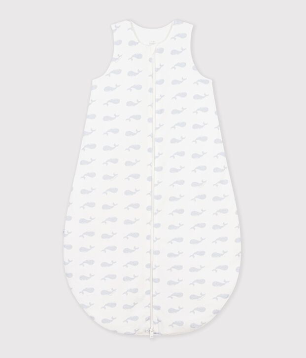 Saco de algod&oacute;n para beb&eacute; con estampado de ballena TOG 3 blanco/azul