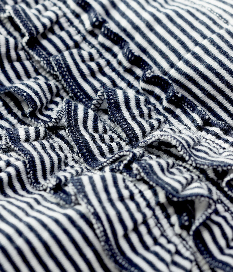 Leggings de algod&oacute;n de beb&eacute;. azul SMOKING/blanco MARSHMALLOW