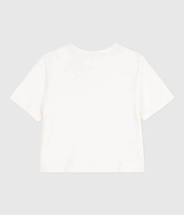 Camiseta LE BOXY de algod&oacute;n para mujer blanco