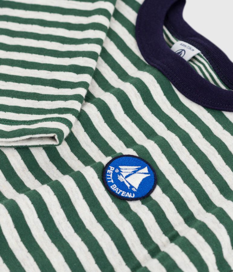 Camiseta infantil de algod&oacute;n de manga larga a rayas verde WILLOW/ MONTELIMAR:WILLOW/ MONTELIMAR