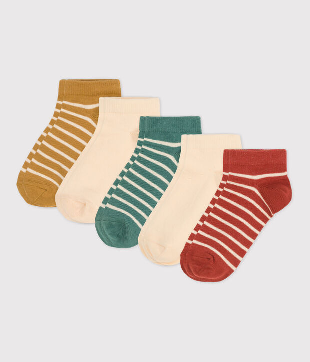 Juego de 5 pares de calcetines de ni&ntilde;o multicolor
