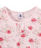 Pijama con flores estampadas para niña rosa VIENNE/blanco MULTICO
