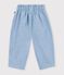 Pantal&oacute;n de chambray para beb&eacute; azul