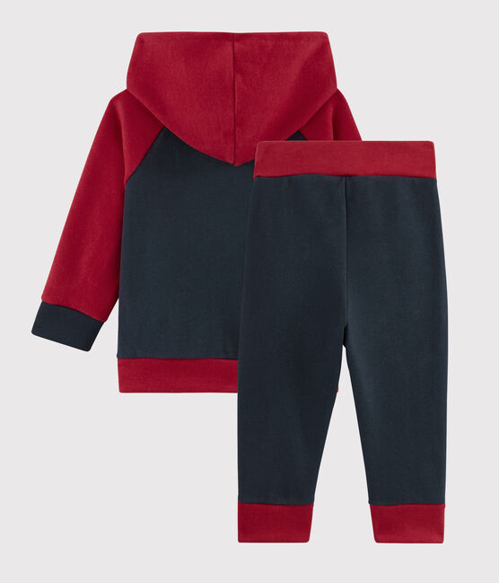 Conjunto de dos piezas para bebé niño azul SMOKING/blanco MULTICO