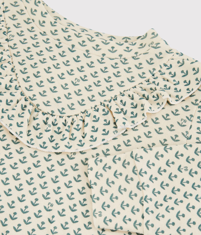 Sudadera de t&uacute;bico de ni&ntilde;a crudo/verde