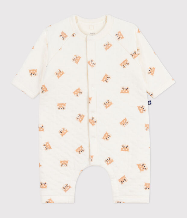 Mono de algod&oacute;n con estampado de pandas rojos para beb&eacute; crudo/multicolor