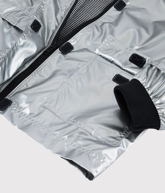 Impermeable plateado para niña/niño gris ARGENT