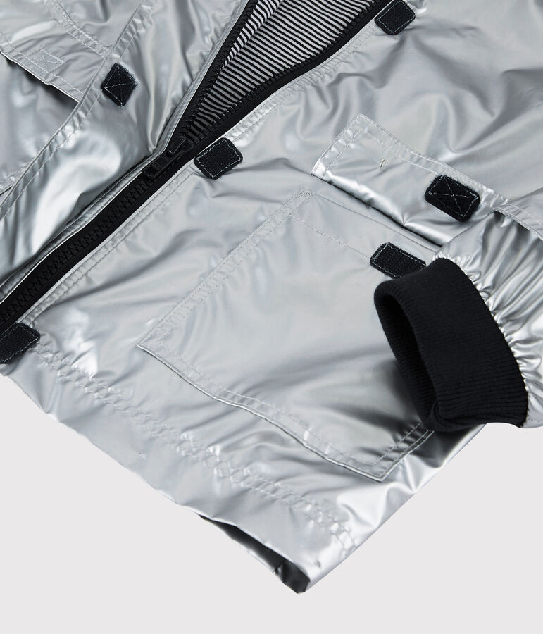Impermeable plateado para ni&ntilde;a/ni&ntilde;o gris ARGENT