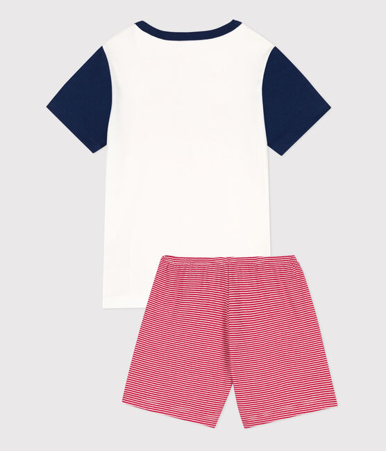 Pijama corto Le Havre de algodón para niño blanco MARSHMALLOW/blanco MULTICO
