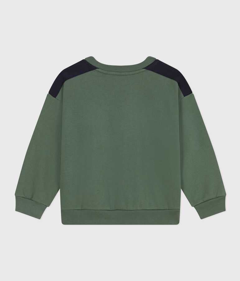 Sudadera de felpa para ni&ntilde;o verde